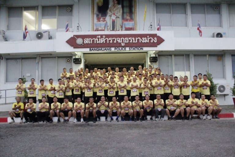 พ.ต.อ.ณรงค์ศักดิ์ ศรีนารอด ผกก.สภ.บางม่วง เรียกข้าราชการตำรวจสภ.บางม่วง กำชับกำชับมาตรการควบคุมความประพฤติตามคำสั่งตร.1212/2537 กำชับนโยบายต่อต้านการรับสินบน(Anti-bribery Policy)  